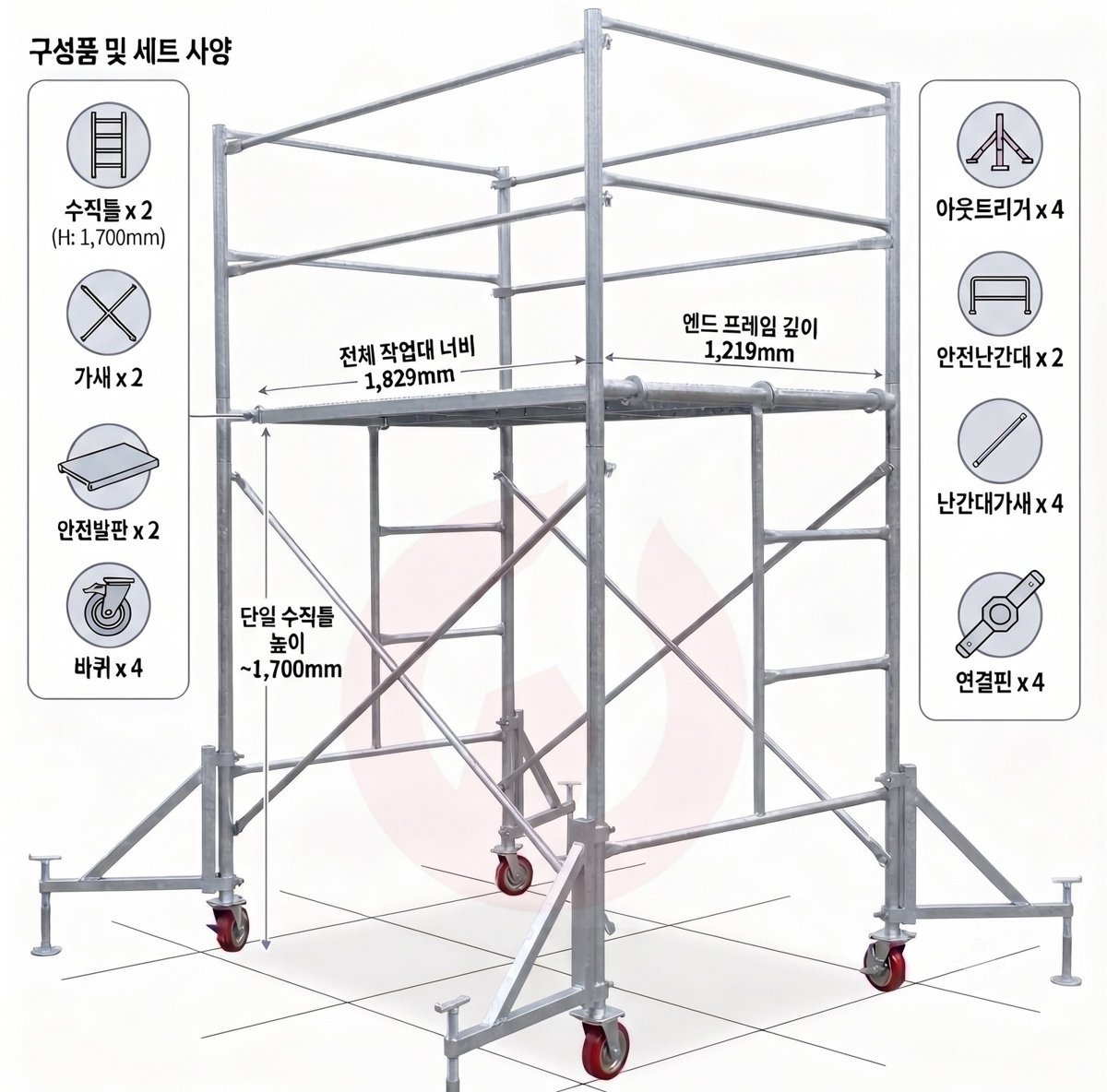 조립식 비계 안전난간대