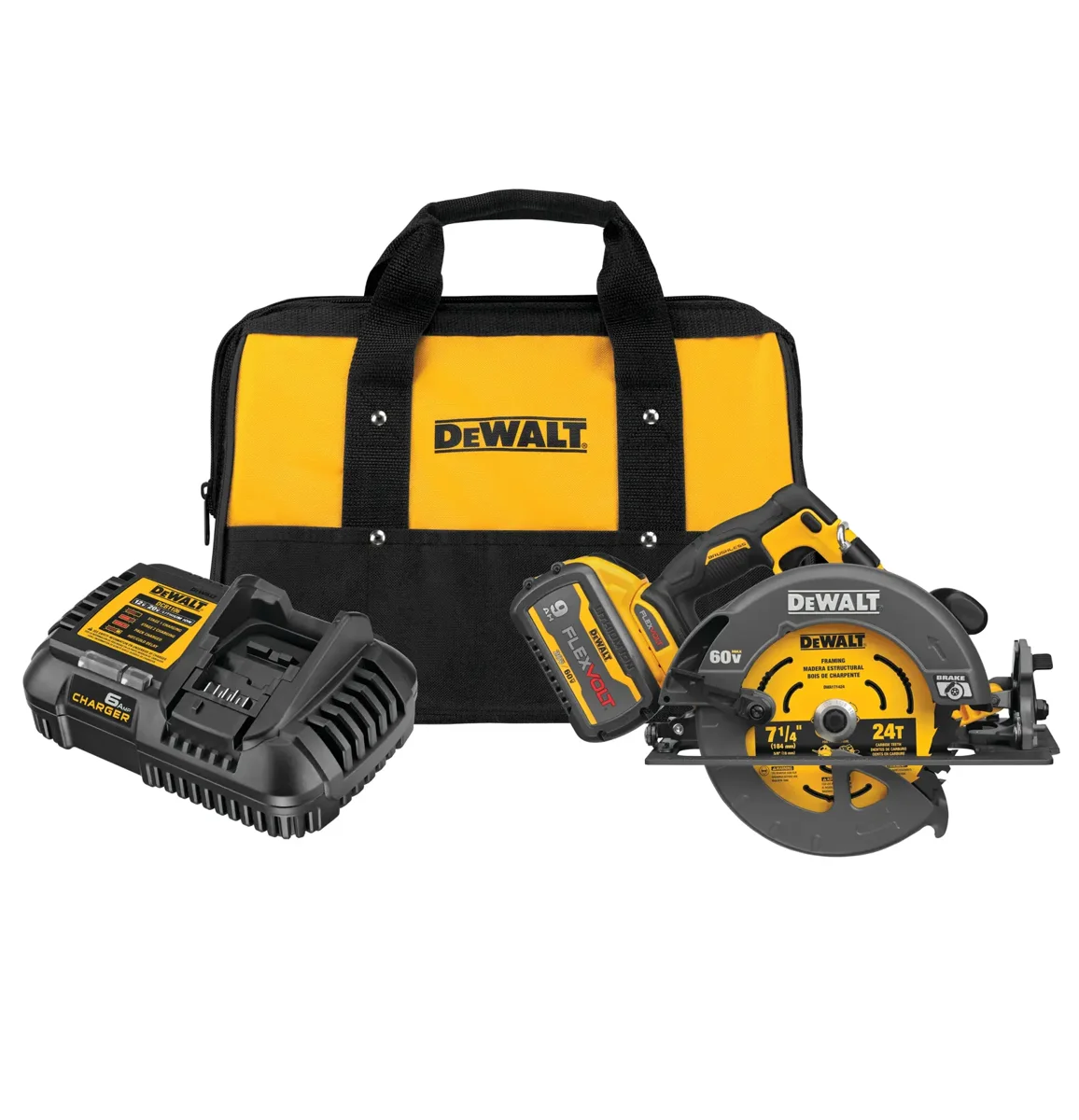 디월트 DCS578X1 60V MAX 7-1/4in 원형톱(키트)